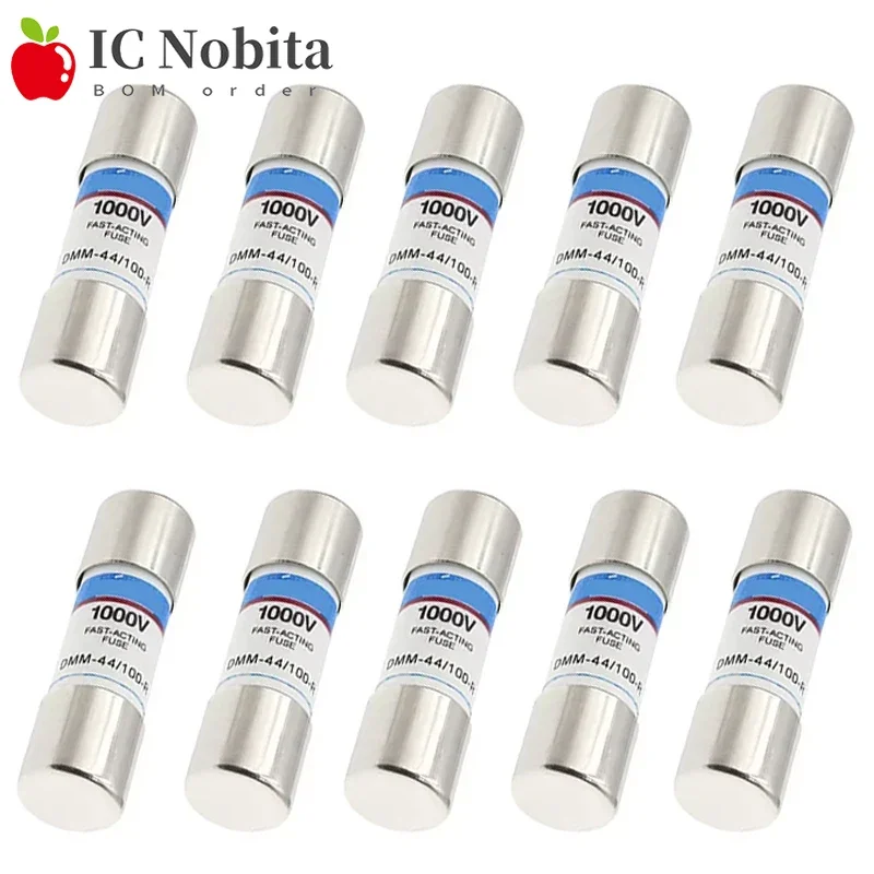 10PCS DMM-44 100 Ceramic Fuse 440mA 1000V DMM-44 100-R DMM44 Fuses for Fluke Multimete 10x35mm