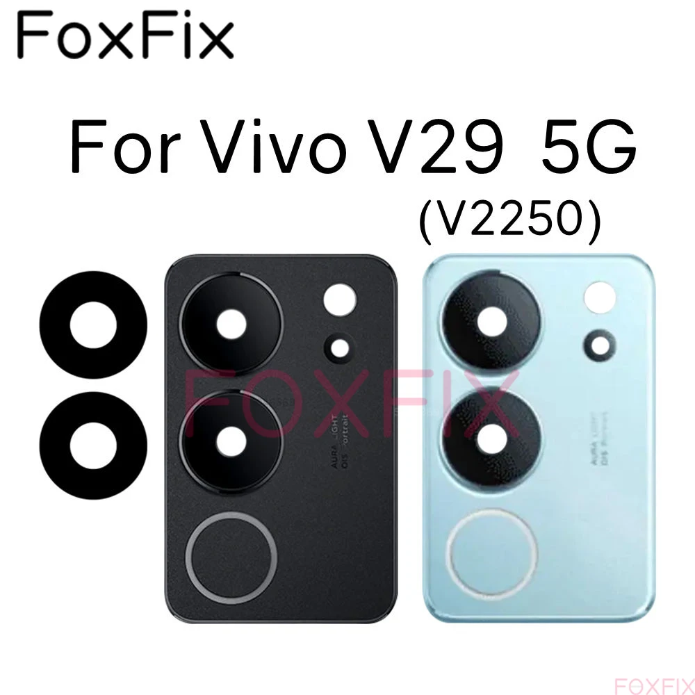 Rear Back Camera Glass Lens For vivo V29 5G Main Camera Cover With Frame Bezel Replacement V2250