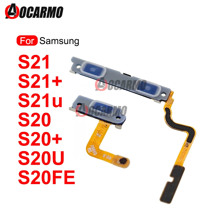 For Samsung Galaxy S21 S20 Plus S21Ultra S20FE G991 SM-G996 G998 S21+ Power OnOff Volume Buttons Up Down Flex Cable Repair Parts