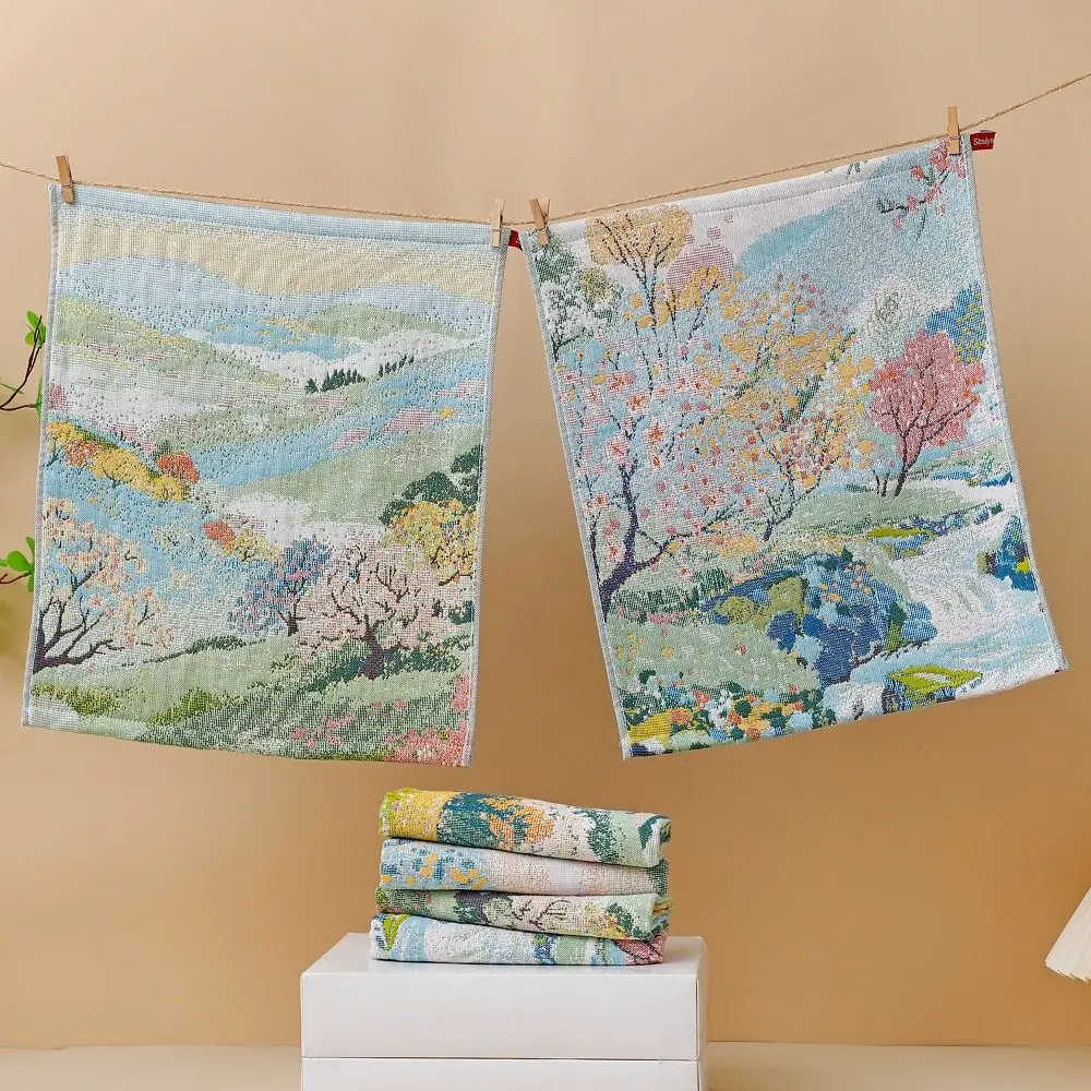34x40cm Pure Cotton Face Towels Soft 4 Layer Cotton Gauze Large Hand Towel Decorative Absorbent Dish Cloth Kindergarten Children