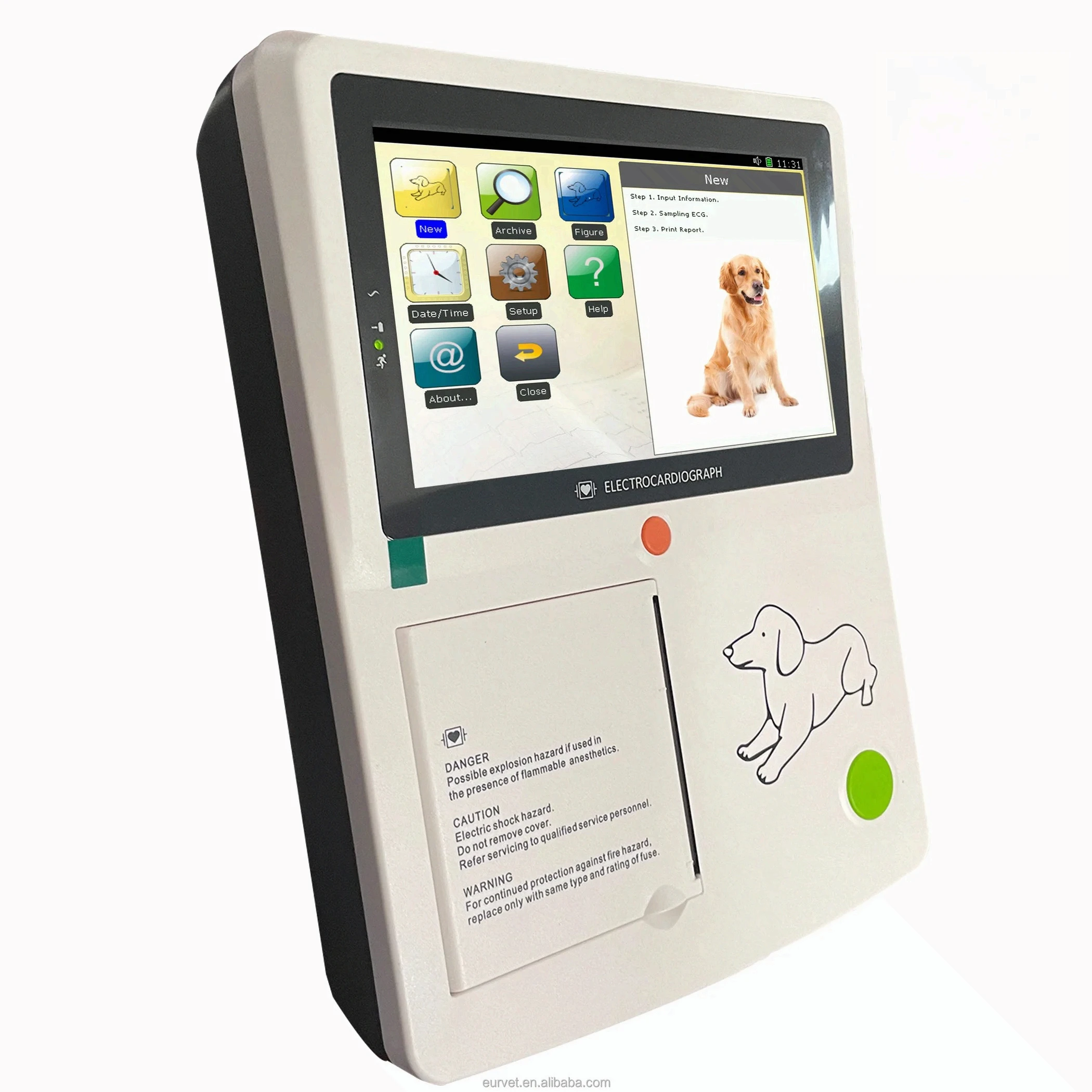

Cheap Price Veterinary Medical Clinic Use 7 Lead Handheld Vet Animal 3 Channel Por Digital Machine