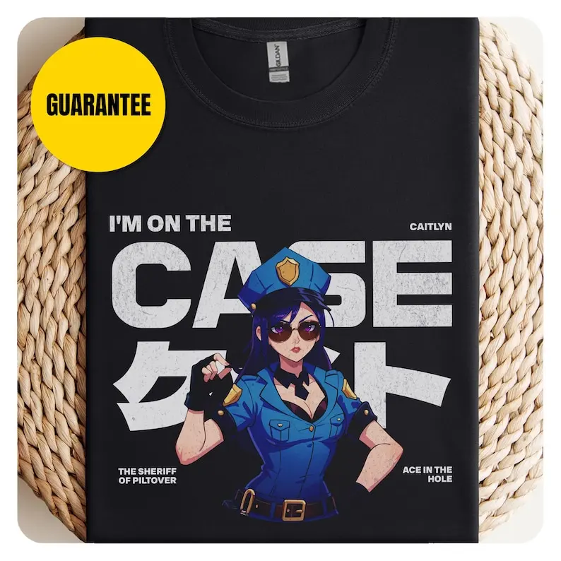 Officer Caitlyn Shirt,Unisex Gamer Gift, Softstyle Tee, Arcane Caitlyn, Best Gamer Gifts Fan Shirt, Unisex Gift