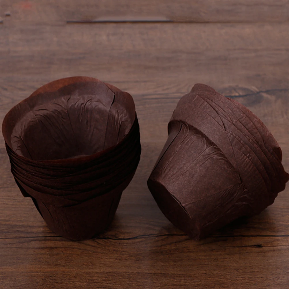 

50 pcs Cupcake Liners High Quality Paper Oven Safe Elegant Perfect for Parties Weddings Birthdays Cake Baking Pan