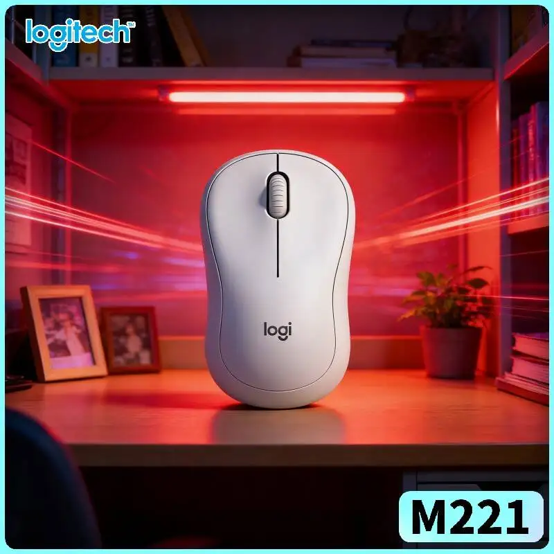 Logitech M221 Silent Optical Mouse - 2.4GHz Zero-Lag Signal, Soft Clicks, Long Battery, Windows Mac Chrome OS Laptops
