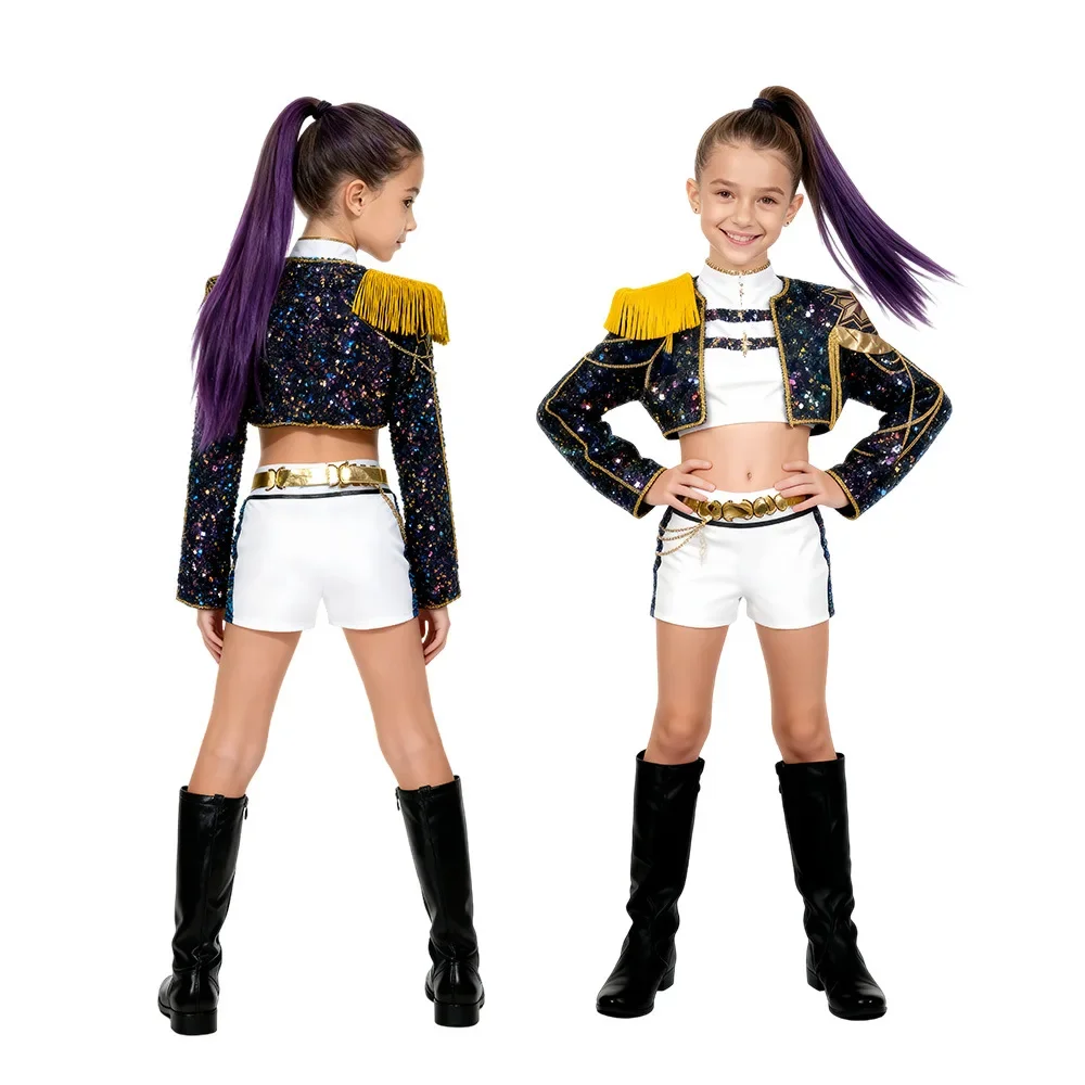 

Kpop Demon Hunter Girls Lumi Mira Zoe Cosplay Costume Full Set K-POP Girl Group Halloween Party Uniform Stage Performance Outfit