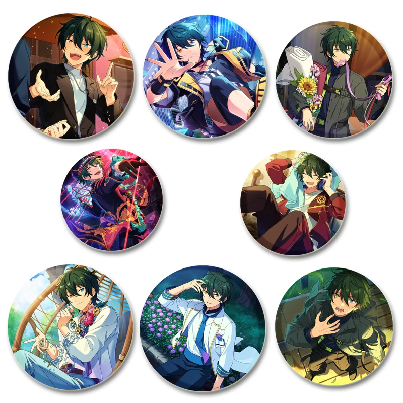 Anime Ensemble Stars Brooches Mika Kagehira Cartoon Badge Broochs Jacket Jeans Lapel Pins Accessories Fans Commemorative Gifts