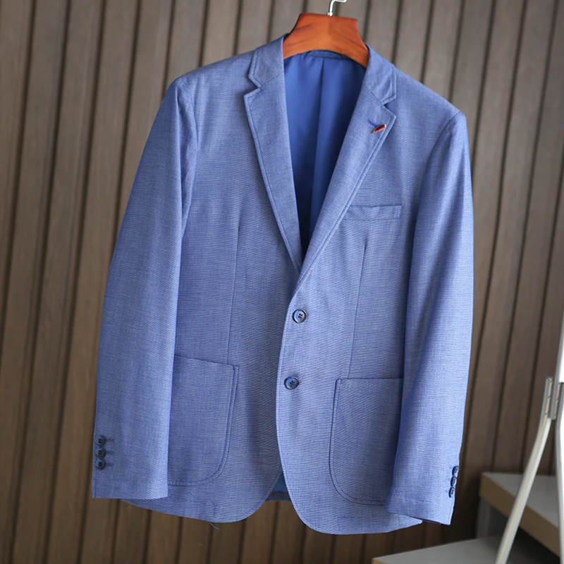

Business Casual Men's Suit Jacket Hard Goods Spring Collection Breathable Standard Fit Fashion Urban Style Single Breasted