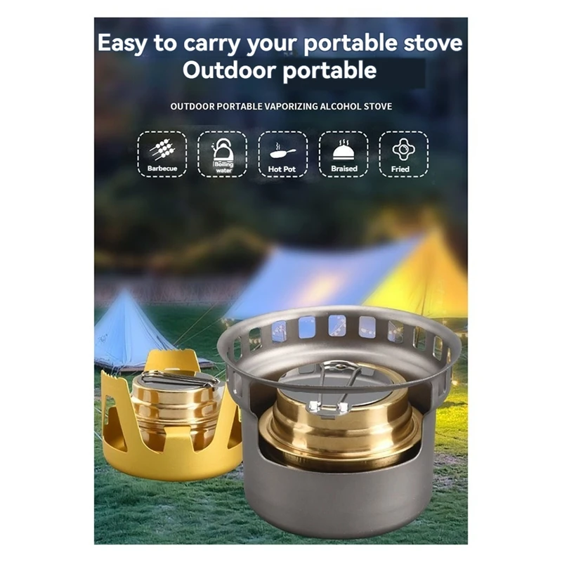 Alcohol Stove Camping Supplies  Cooking Outdoor Outdoors Accessories Furnace Camp Mini Camp Cooking Supplies Hiking