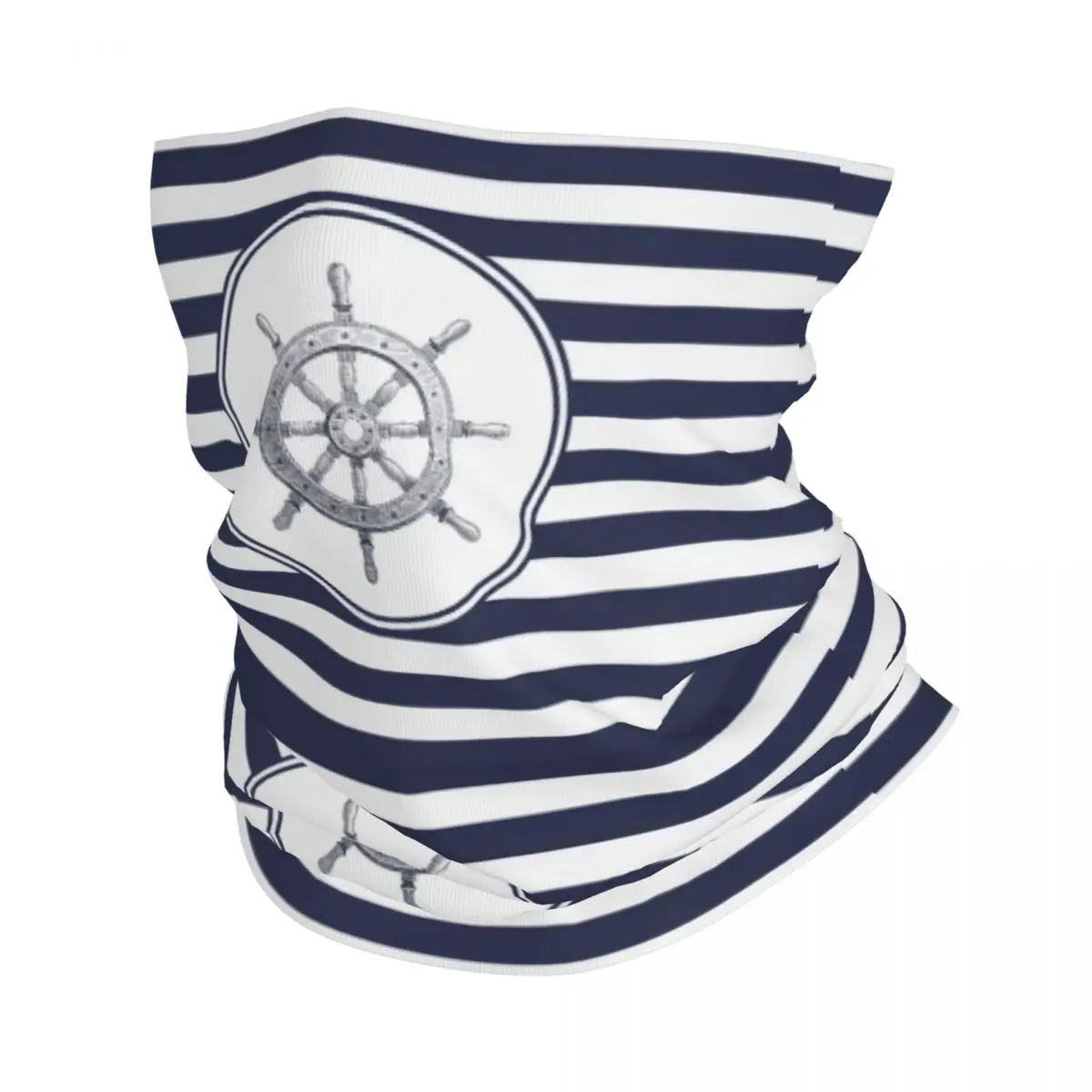 

Изготовленная на заказ темно-синяя морская бандана с якорем на колесах, зимняя теплая повязка на шею, женский ветрозащитный шарф для лица для лыжных гетр, повязка на голову