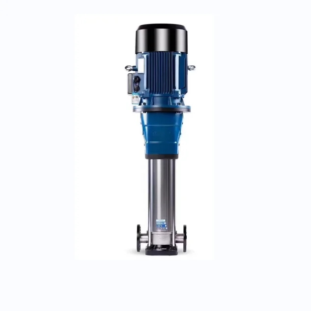 High pressure pump for vertical water treatment machine