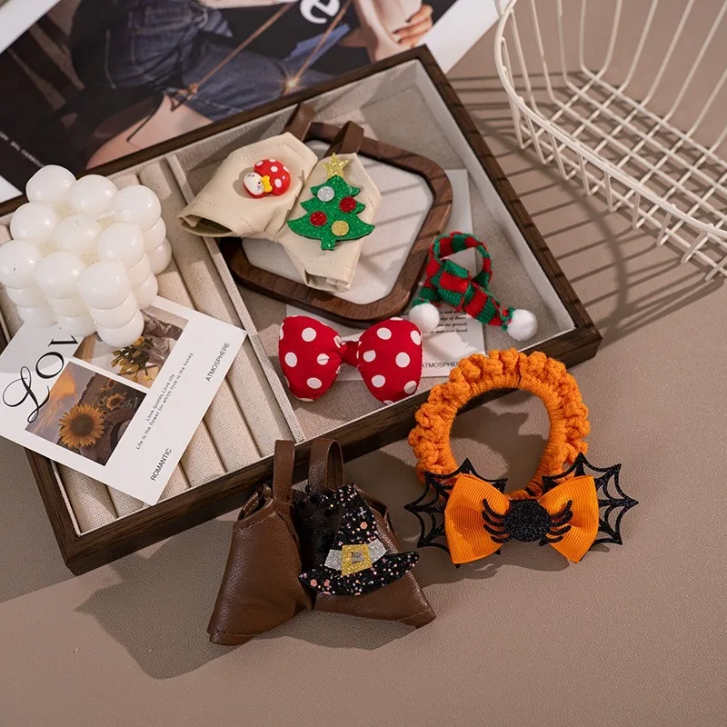 2025 할로윈 크리스마스 오버올 (1세대/2세대/3세대 키체인 인형용), 무서운 축제 스타일의 교체 가능한 의상