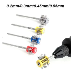 1PCS Professional Polishing Grit Mounted Matt Wire Brush 2.35MM Shank Jewelry Making Tools 0.2mm/0.3mm/0.45mm/0.55mm