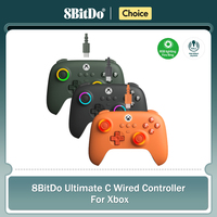 8BitDo Ultimate C Wired Controller For Xbox Series S, X, Xbox One RGB Lighting Fire Ring Hall Effect Joysticks For Windows 10/11