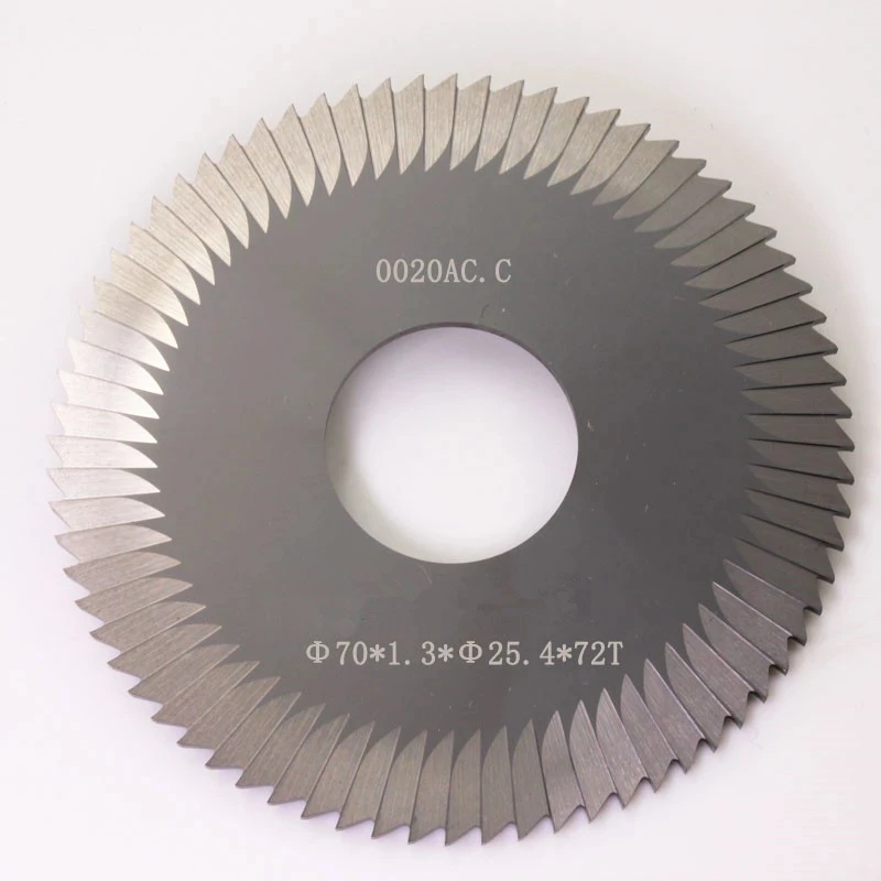 

carbide face milling cutter 0020A C.C. 70x1.3x25.4x72T for wenxing key cutting machines 100D.100E.100E1.100F.100F1