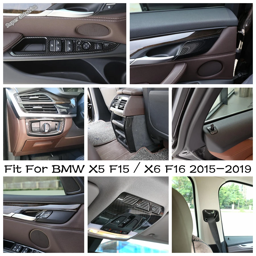 

Safety Belt Buckle / Window Lift / Handle Bowl / Gear Shift Panel Cover Trim ABS Accessories For BMW X5 F15 / X6 F16 2015 - 2019