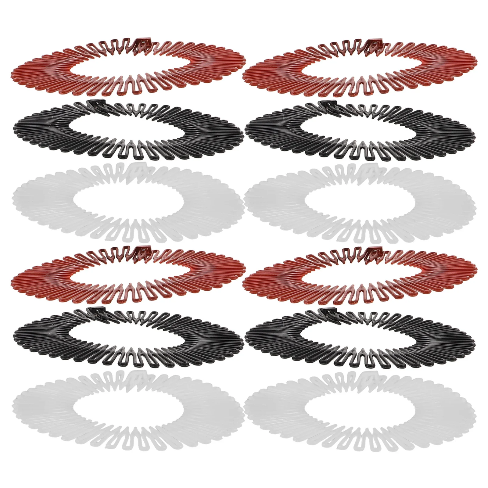 

30Pcs Hair Comb Headband Elastic Stretch Circle Spring Flexible Hair Wrap Holder for Women Girls Outdoor Sports Styling