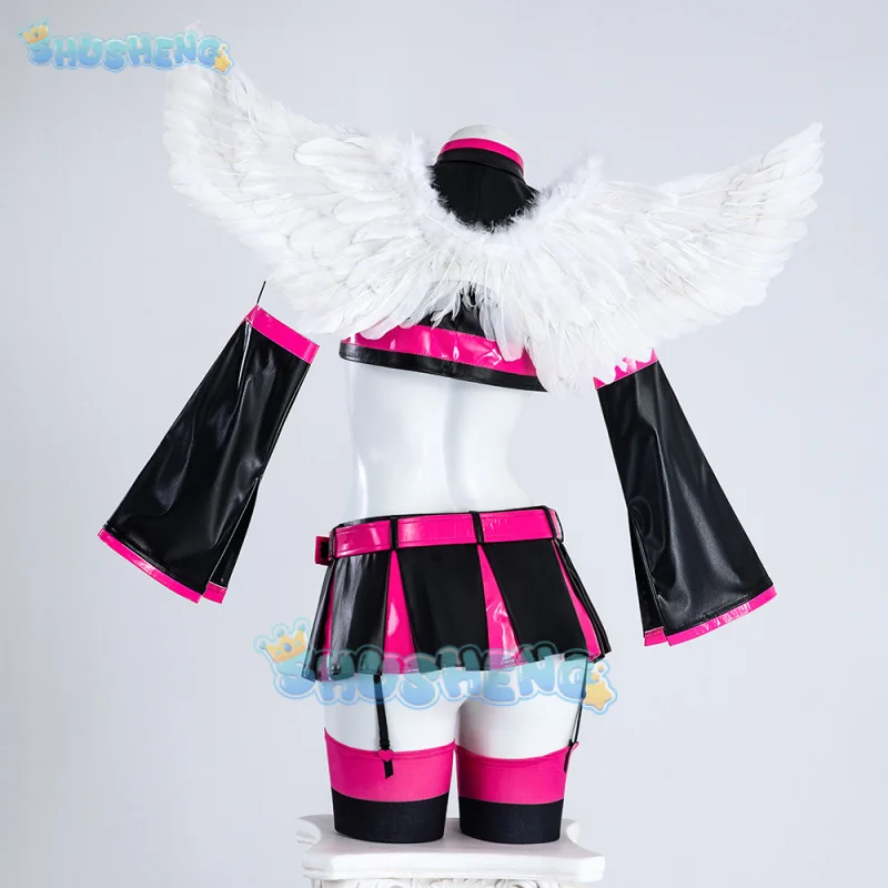 Miriella Cosplay Kostüm Perücke Anime 2,5 dimensionale Verführung Mikari Tachibana Rock Uniform Flügel Kopf bedeckung Halloween Party Frauen