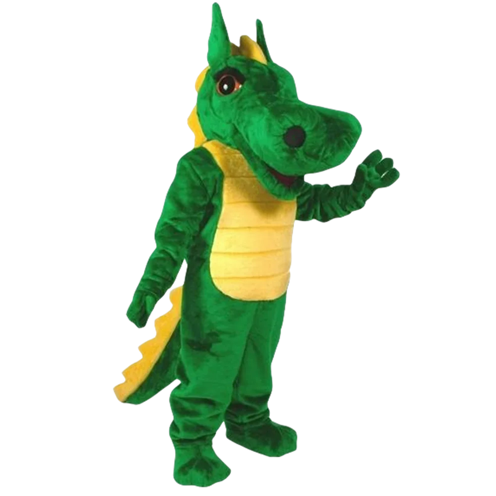 Low Price Big Green Dragon Mascot Costume TV Advertising Mascota Costume Outfit Suit Fancy Dress Carnival Party Cosply SW762