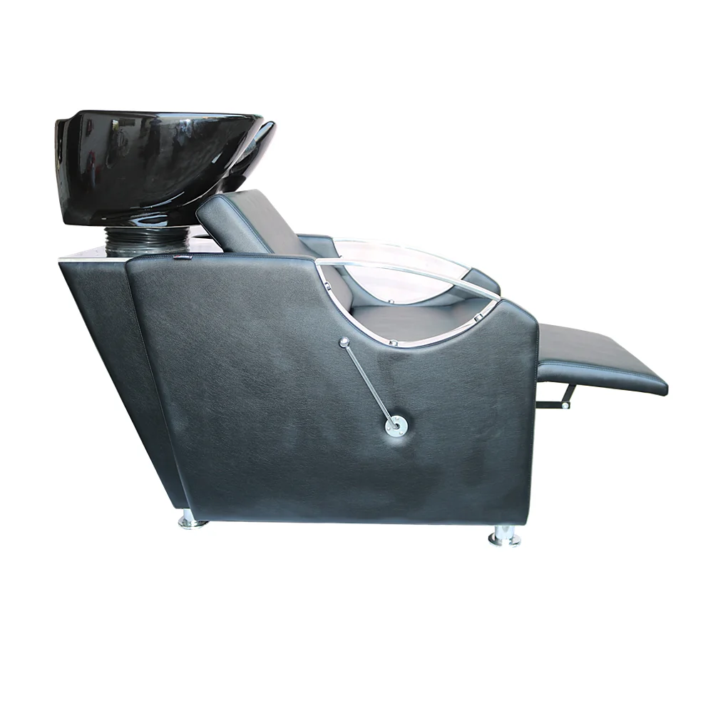 Hair Salon Furniture Back Washing Unit Salon Ceramic Basin Beauty Shampoo Chair Shampoo Bed