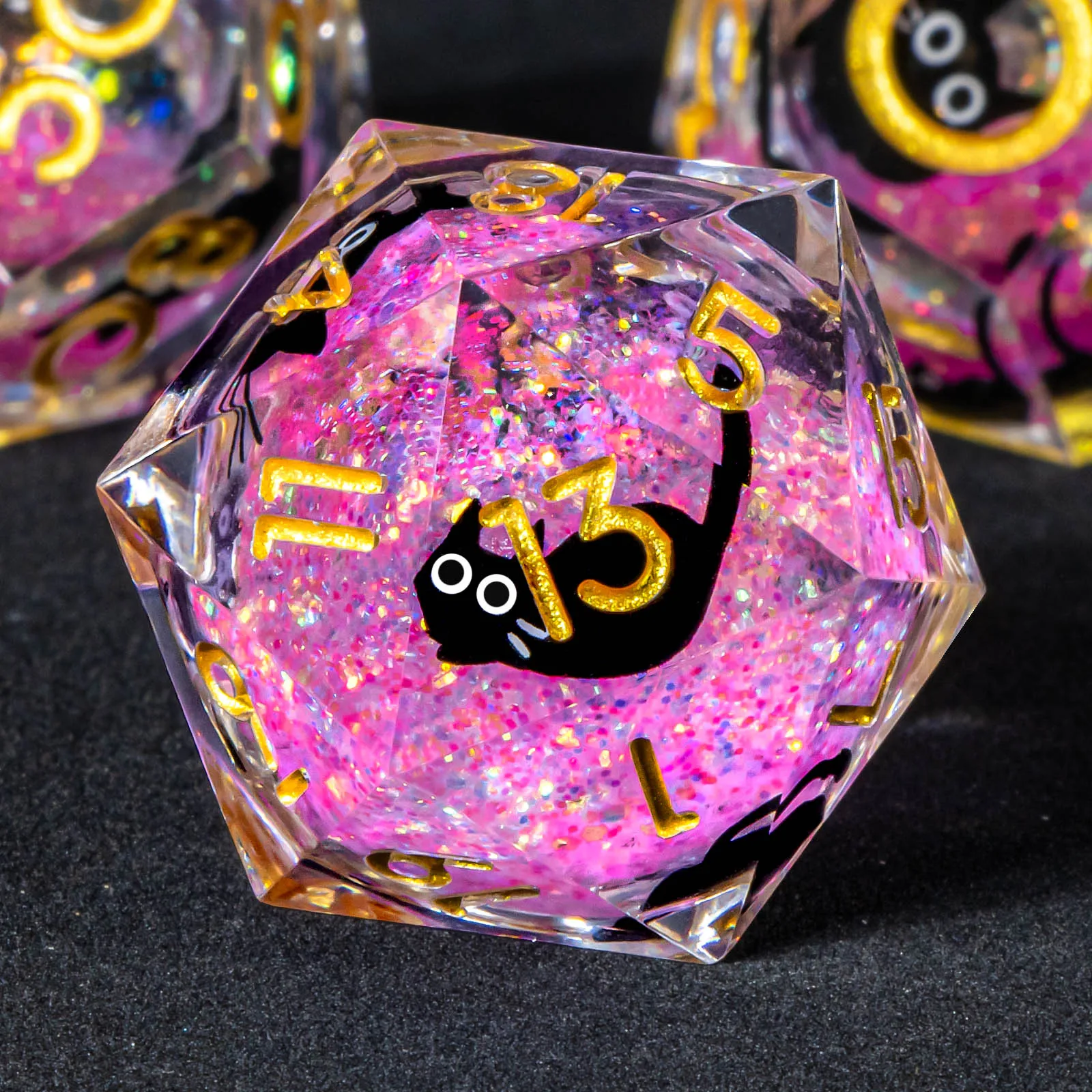 

Набор из 7 предметов, смоляные игральные кости ручной работы DND D&D, набор кубиков, подходящий для настольных игр Dungeon and Dragon RPG