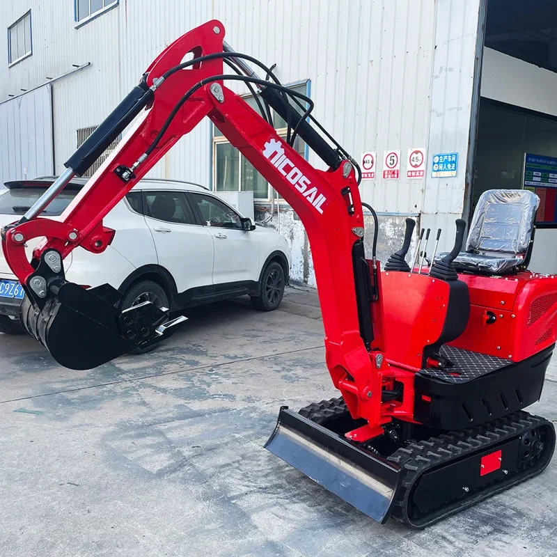 1.2Ton Mini Excavator NKS Cheap Agricultural Motorcycle Farm Equipment Mini Digger Tiller Backhoe Loader factory Customized