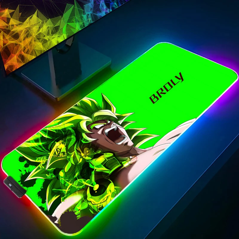 RGB Mouse Pad Dragon Ball Gamer Gaming Accessories Varmilo Keyboard PC Computer big Desk Mat Carpet Backlight LED Anime Mousepad
