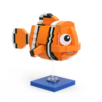 MOC Sea World Animal Animated Character Model Children Clownfish Building Block Kit DIY Puzzle Toy Kids Birthday Gift 165pcs