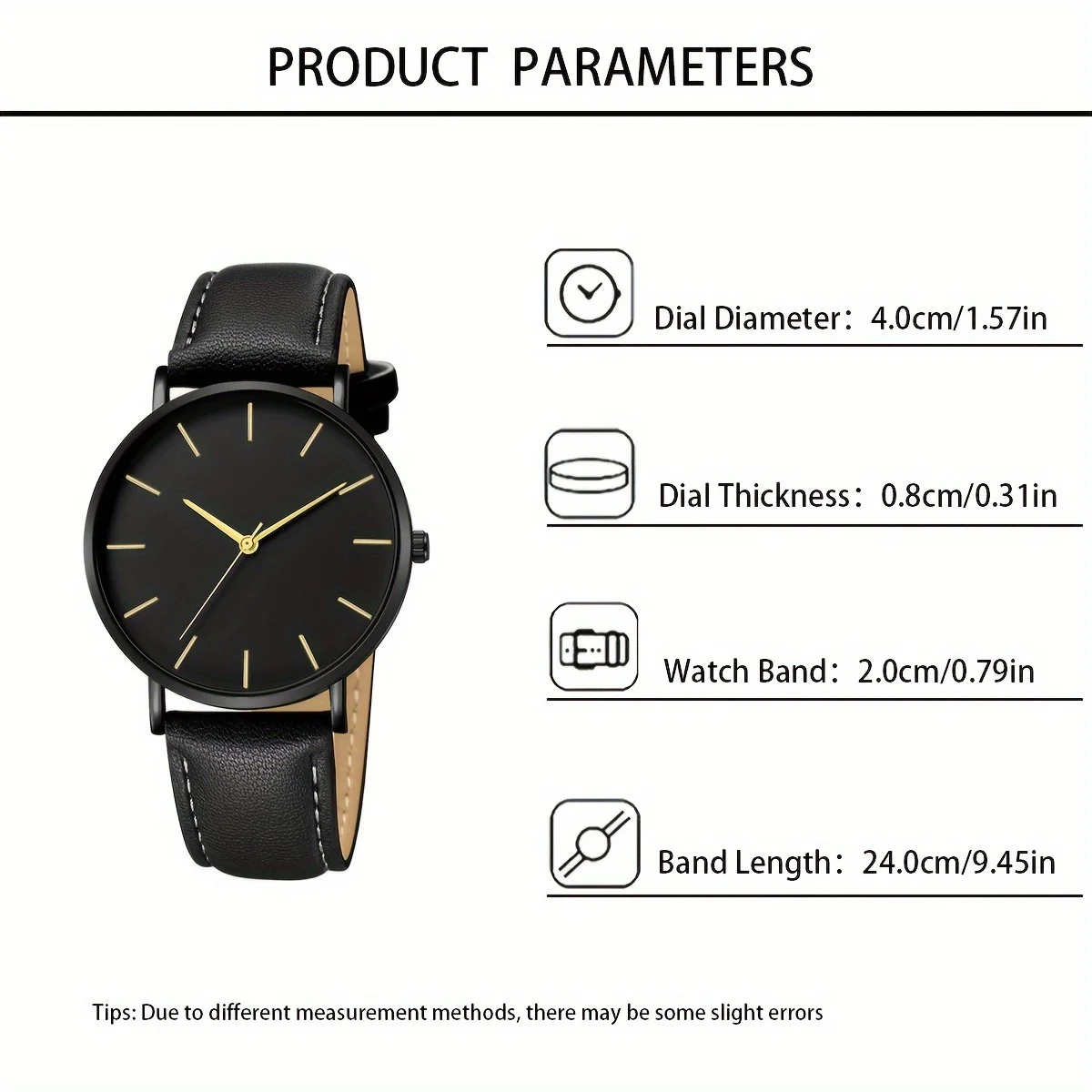 ชุดนาฬิกาควอทซ์และสร้อยข้อมือลูกปัดสำหรับผู้ชาย-ตัวเรือนโลหะผสมอิเล็กทรอนิกส์แบบลำลองสายหนัง PU ไม่กันน้ำ