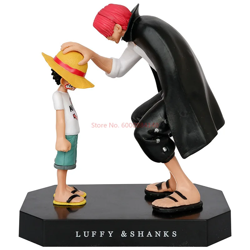 One Piece Anime Action Figure, Monkey D Luffy, Quatro Imperadores, Shanks, Chapéu de Palha, PVC Modelo Carro, Estátua Ornamentos, Brinquedos Boneca