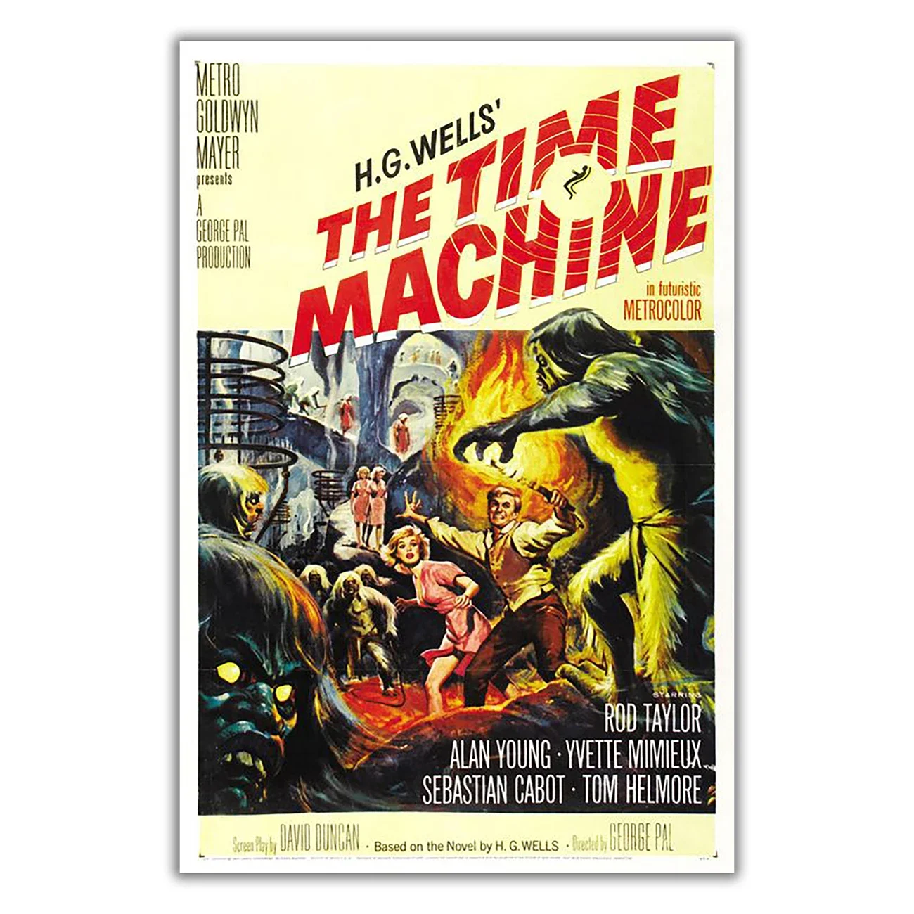WM3373 The Time Machine Classic Movie HD Silk Fabric Poster Art Decor Indoor Painting Gift