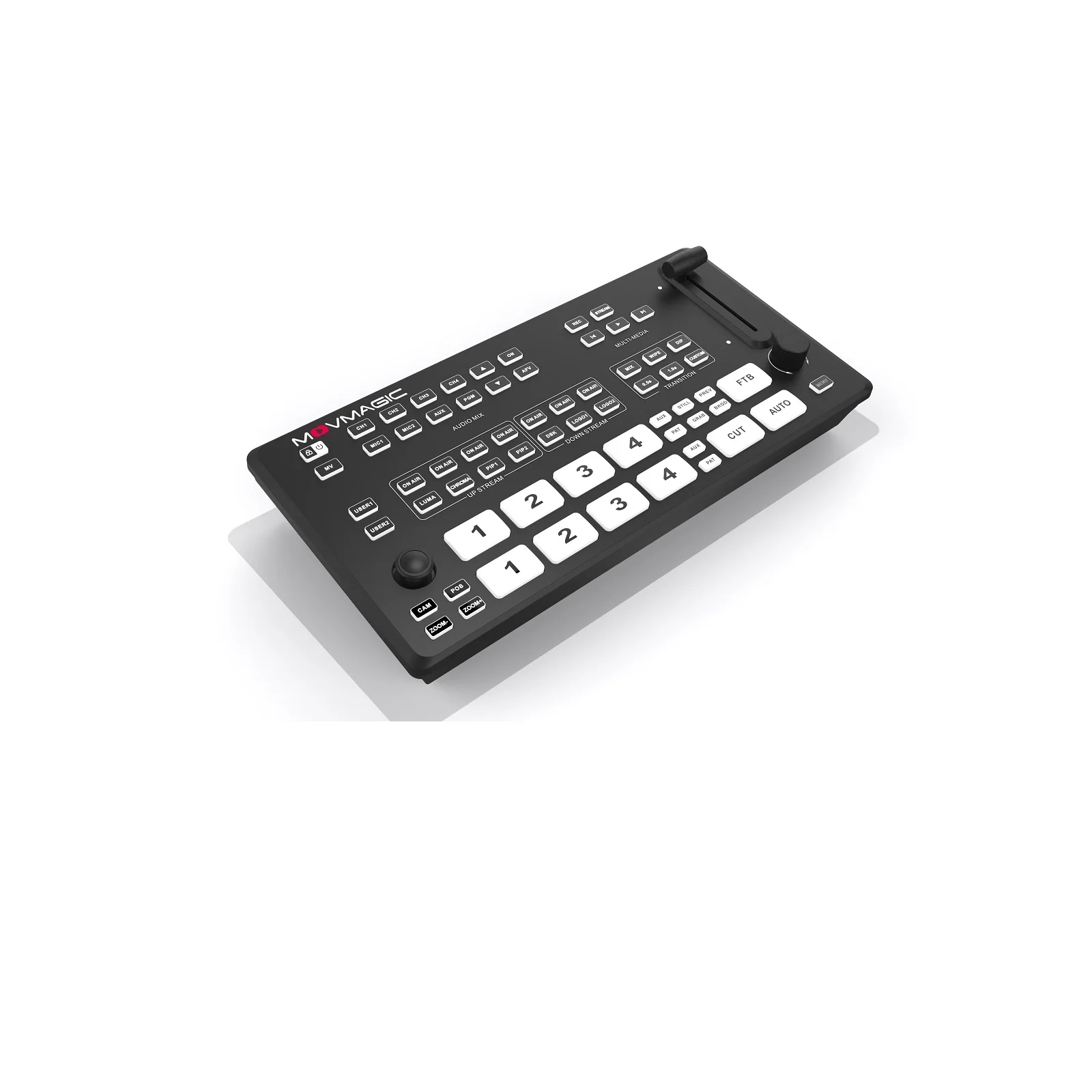 M4ES 5-Channel Professional Video Mixer Live - Production Video Switcher & Director's Console With Multiple HD MI/SDI Interfaces