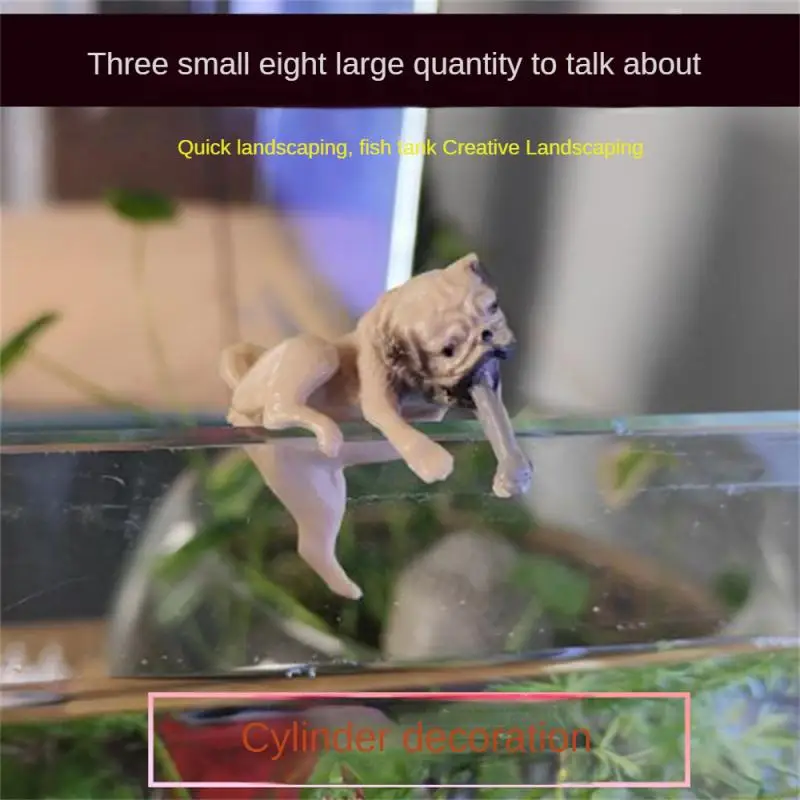 Mini Cartoon Dog Ornament Resin Figurine DIY Crafts Statue For Fish Tank Fishbowl Aquarium Accessories Home Decoration