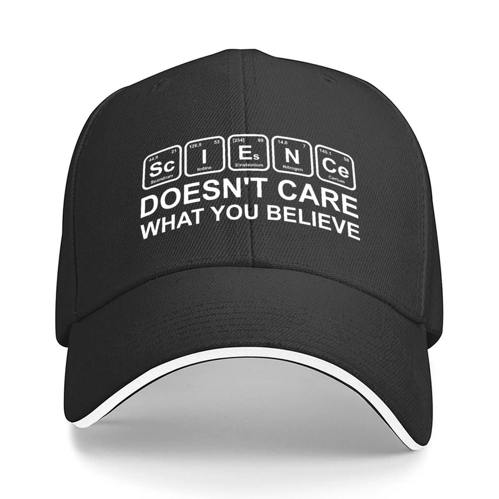 

Science Doesn't Care What You Believe Baseball Cap Thermal Visor Horse Hat New Hat sailor cap for men Women's 2025 Men's