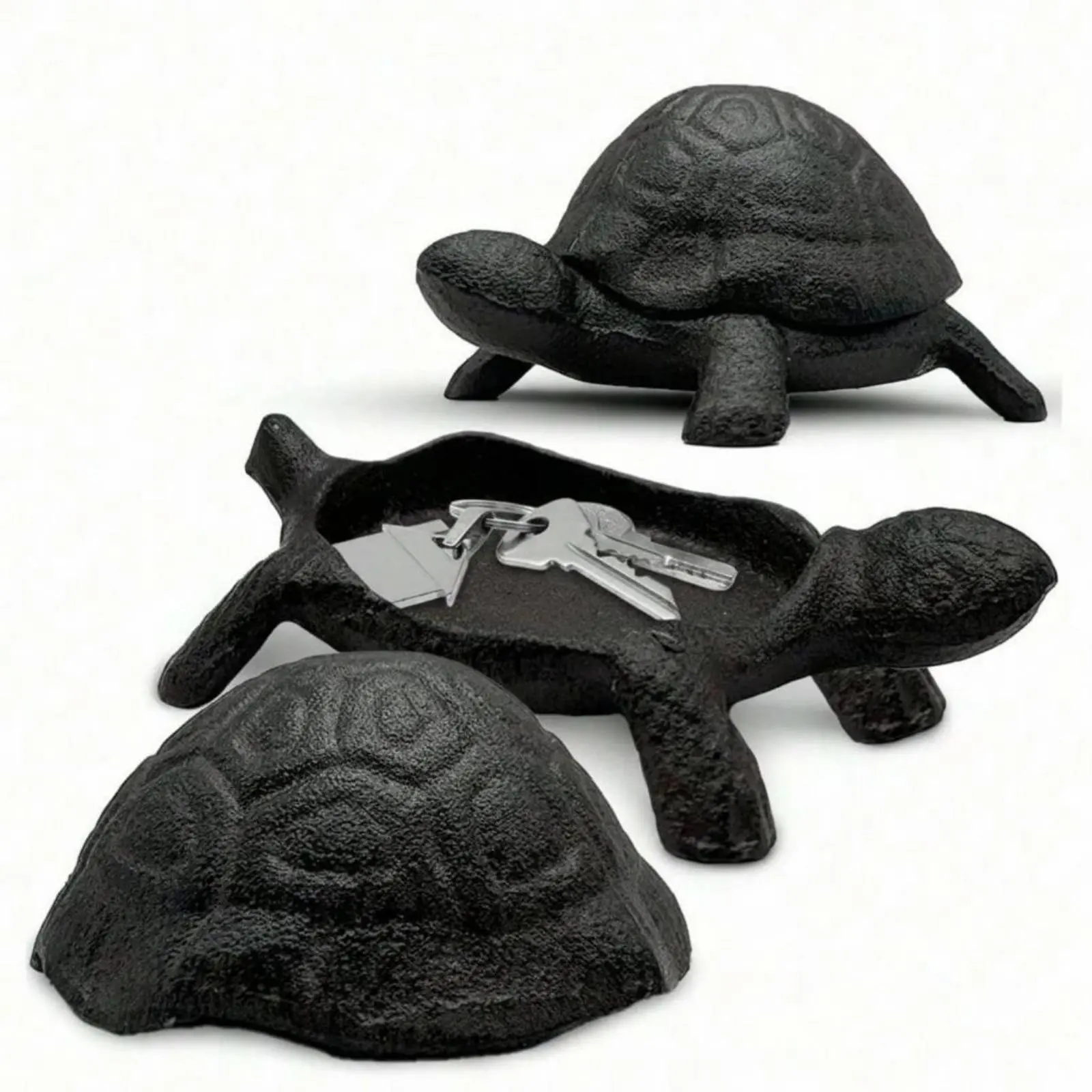 

Turtle Storage Box Decorative Turtle Key Holder Home Decor Realistic Design Hidden Compartment for Entryway, Living Room