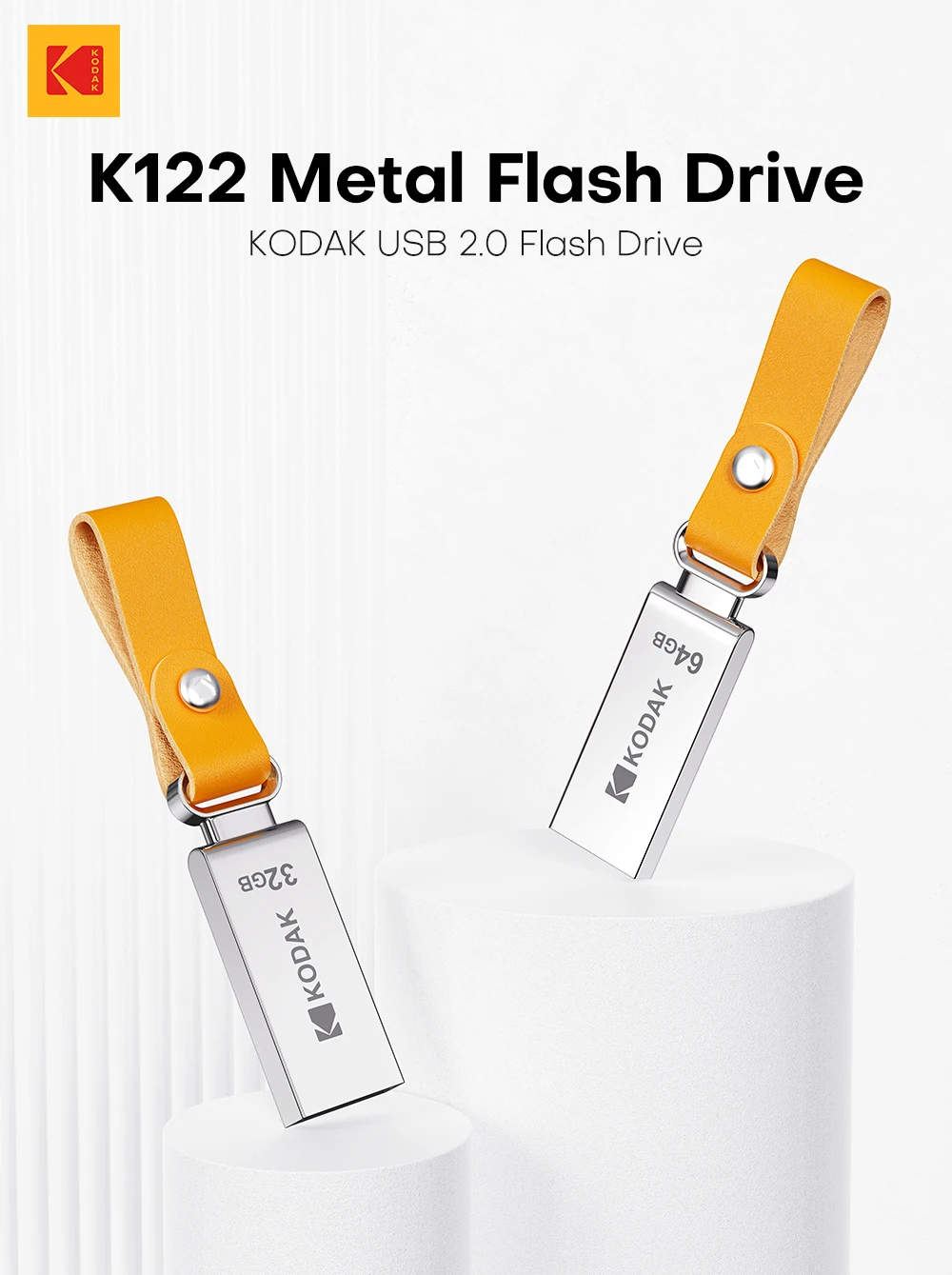 KODAK K122 USB 2.0 Flash-Laufwerk 128 GB 64 GB 32 GB Mini-Metall-Pendrive Wasserdichter Speicherstick für PC Laptop – Detail 1