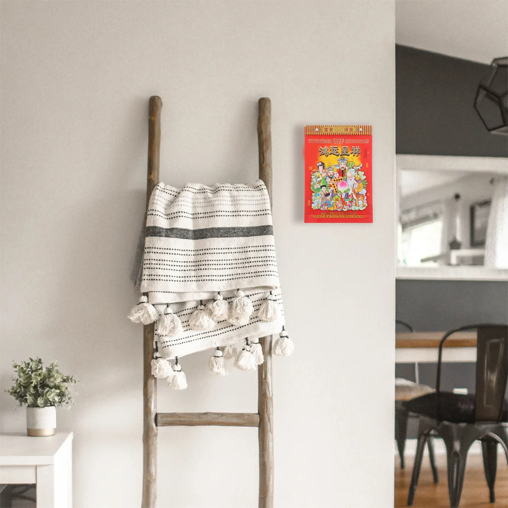 ورق عالي الجودة سنة أرنب تقويم صيني قابل للتمزيق عرض واضح للديكور المنزلي التقويم القمري لفة ورق الكرافت #2