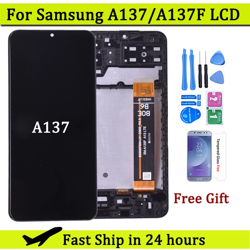 6,6 \'\'для Samsung A13 A137, ЖК-дисплей с сенсорным экраном, дигитайзер для Samsung A137 SM-A137F, SM-A137F/DSN,