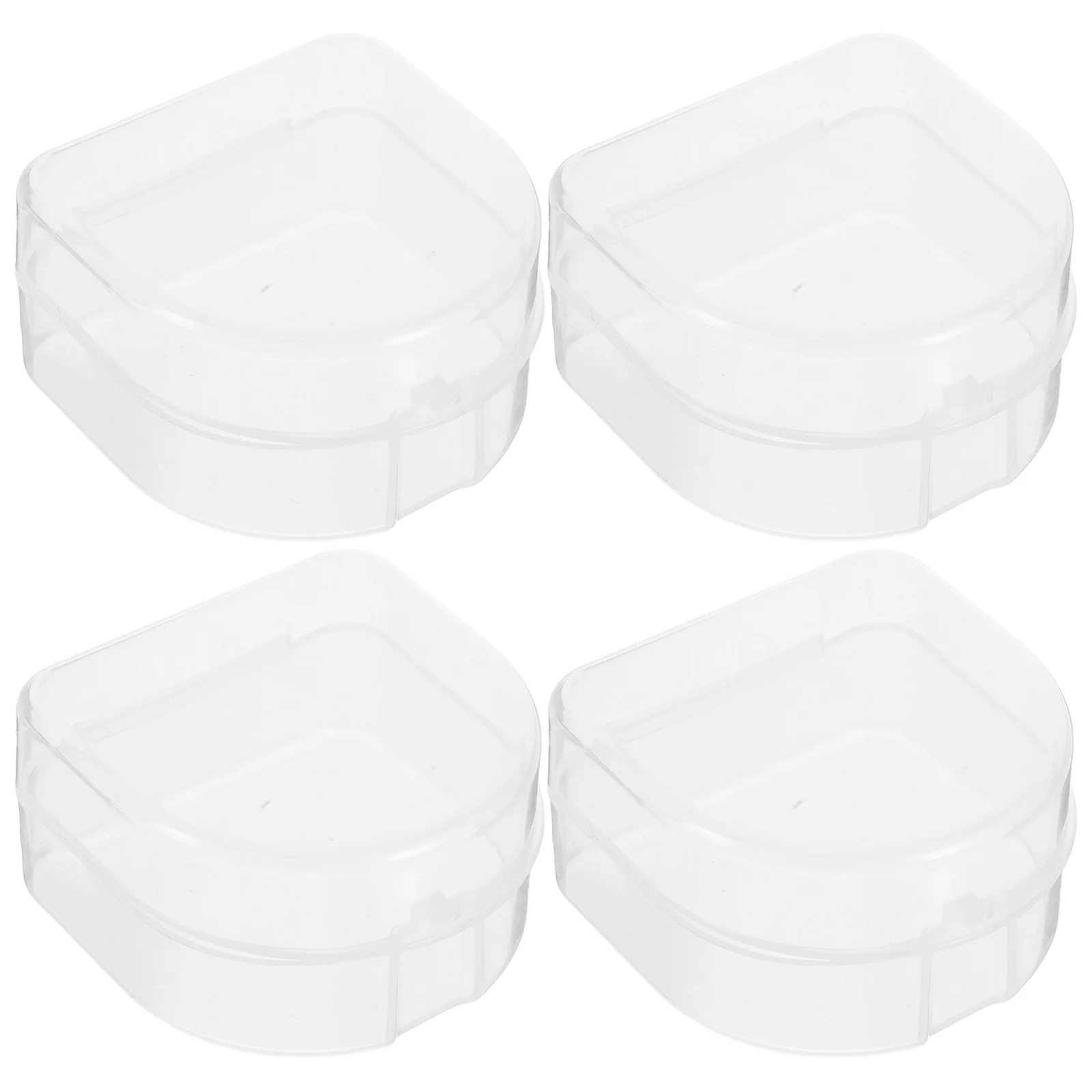 

4 Pcs Denture Storage Box Teeth Container Tooth Braces Dentures Cases Pp Gum Holder