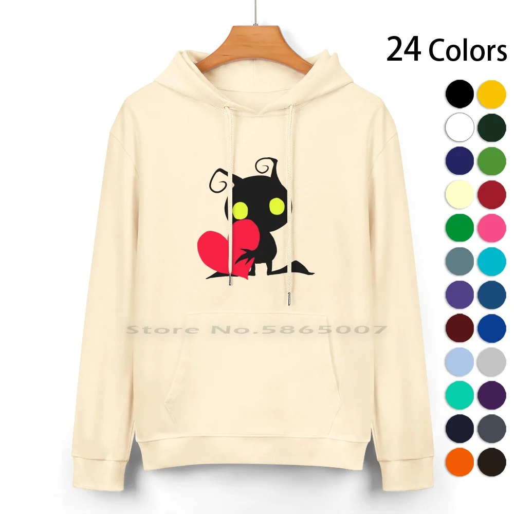 Heartless Pure Cotton Hoodie Sweater 24 Colors Heartless Kingdom Hearts Videogames Anime Sora Riku Kairi 100% Cotton Hooded