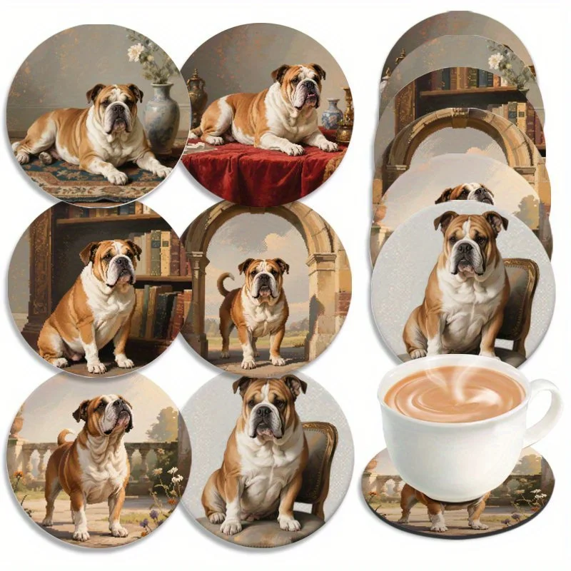 Cute Cozy 2D Staffordshire Bull Terrier Motif Innovative Featherweight Heat-Proof Skid-Resistant Cafe Workplace Household