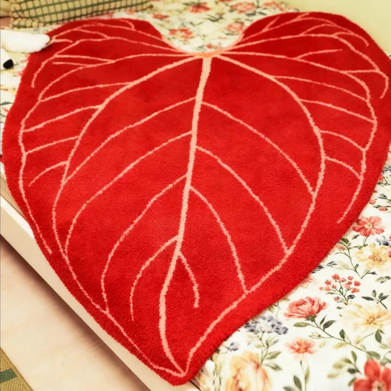 1PC Leaf Shaped Blanket Shaped Blanket Knitted Jacquard Daily Home Decoration Home Textile Merchandise