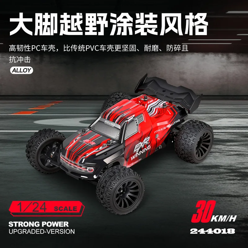 Exr Winning Rc Monster Truck 1 24 Scale 2 Wd 2 4Ghz 30 Km H Rechargeable Alloy Electric High Speed Off Road Climbing Racing Car