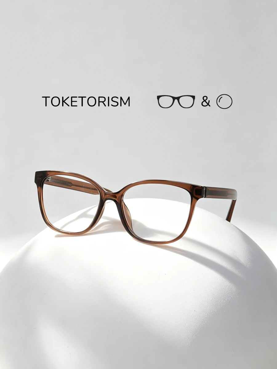 toketorism-スクエアフレーム度付きメガネカスタムメンズフォトクロミック眼鏡