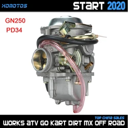 PD34 34mm Carburetor For Suzuki GN250 Motorcycle GN 250 250QY 250E-A 250GS Carburetor GN250 GN300 Engine Carburador Carb