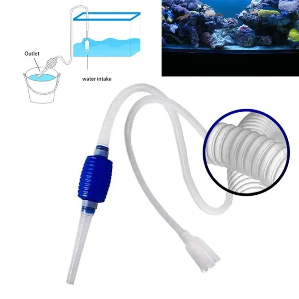 Semi-automatic Aquarium Clean Vacuum Water Change Changer Acuario Siphon Fish Tank Syphon Gravel Water Filter Pump Cleaning Tool