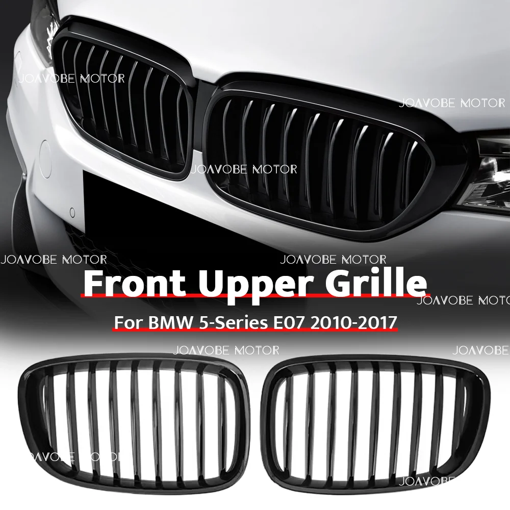 

Glossy Black Single Line Style Front Bumper Grille For BMW 5-series F07 2010-2017