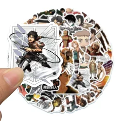 50PCS Attack on Titan Stickers Cartoon Anime decalcomanie Kids Toy Skateboard moto Laptop Phone Bike Car adesivo impermeabile