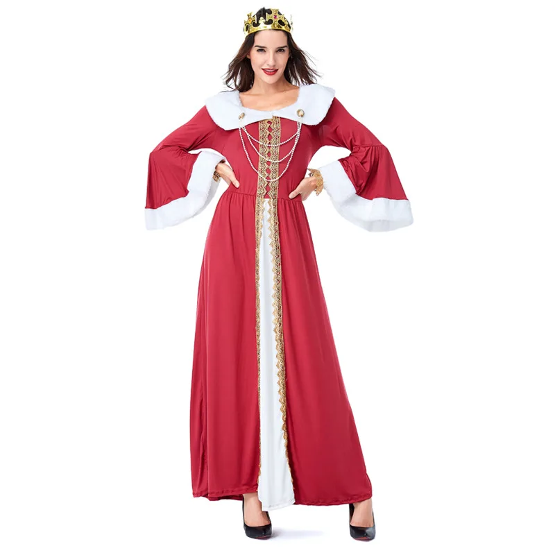 Kostium Retro Średniowieczny Królewski Księżniczka Królowa Królewski Dwór Halloween Tematyczny Strój Sceniczny