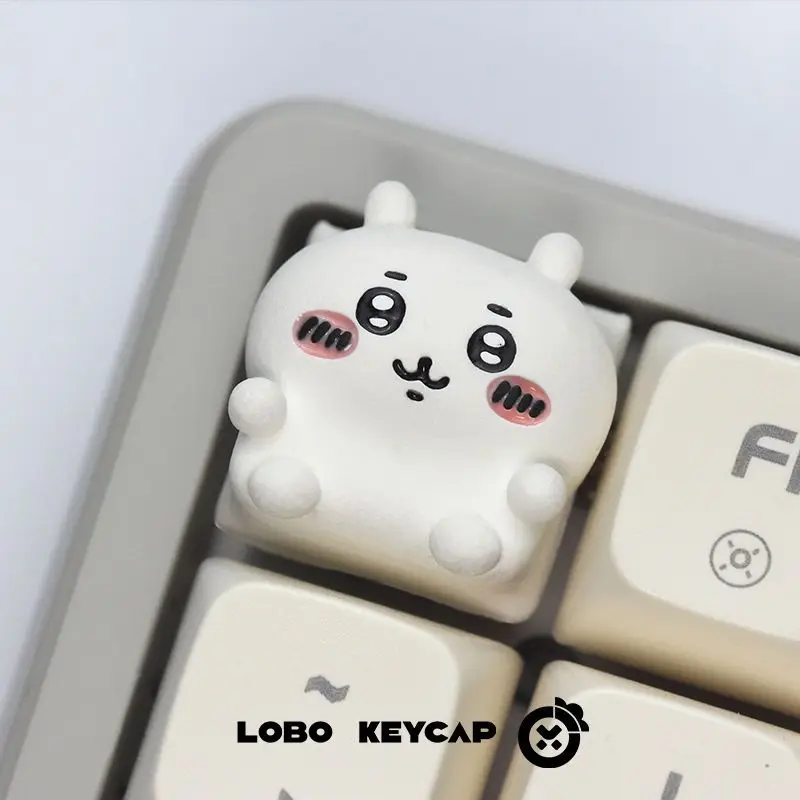 

Self Deprecating Bear Series Anime Kawaii Hachiwares Personalized Resin Cute Cartoon Girl Usagis Art Keycap Creative Keyboard