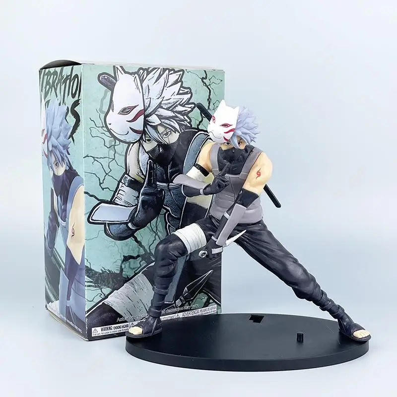 Nova figura de anime naruto 18cm hatake kakashi pvc figura de ação modelo boneca carro ornamentos coleções brinquedo presentes